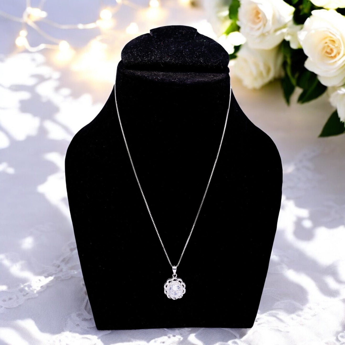 Majestic Solitaire Pendant Necklace