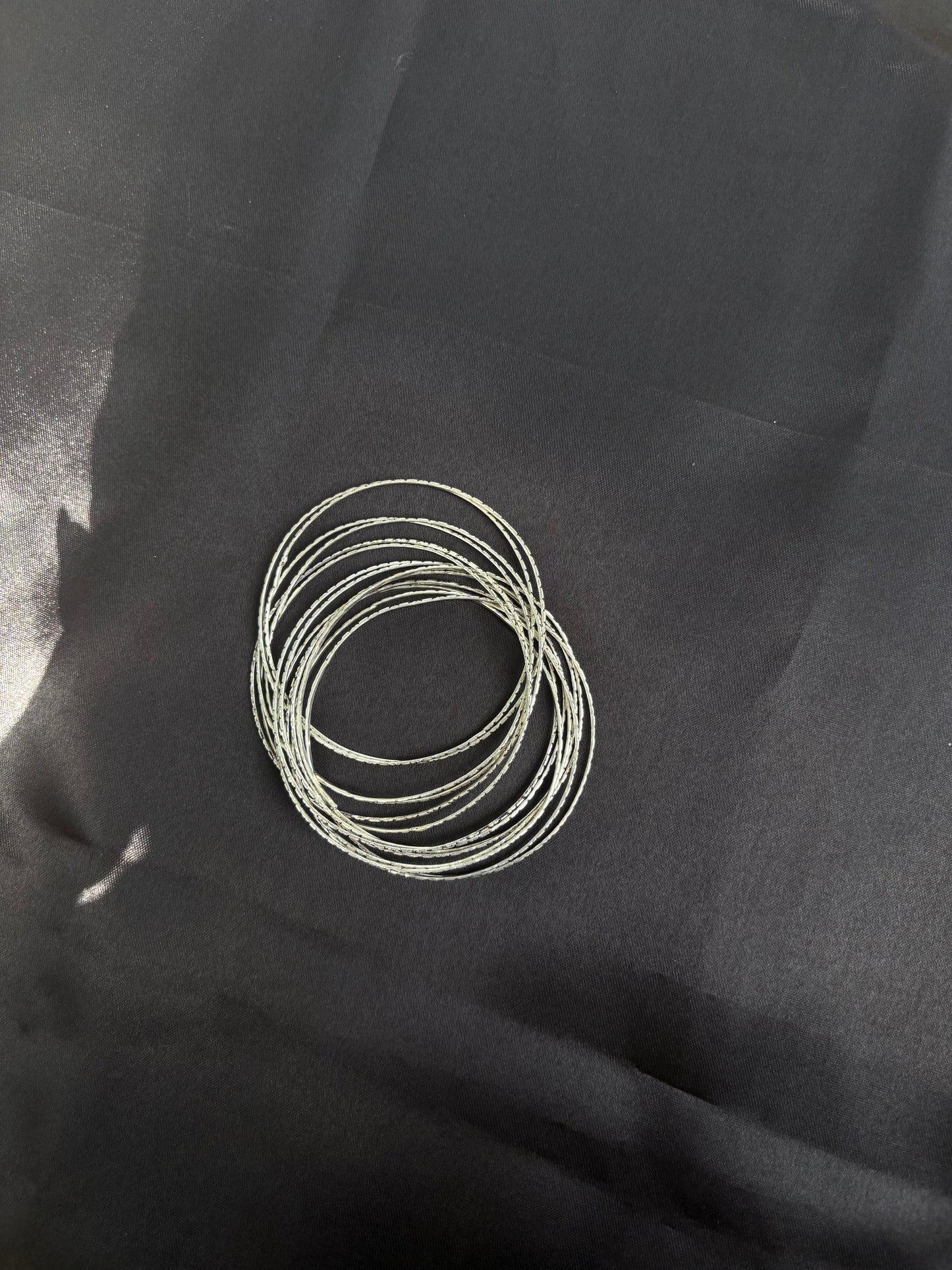 Multistring Statement 925 Silver Bangles