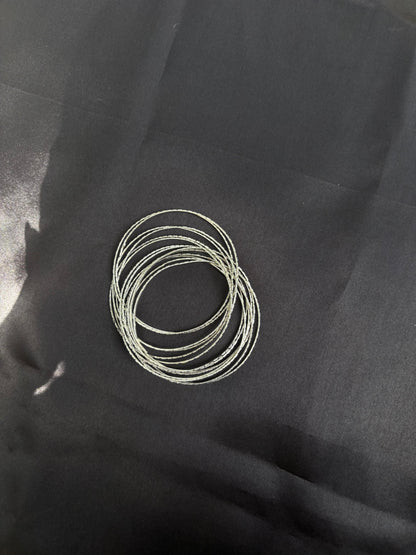 Multistring Statement 925 Silver Bangles