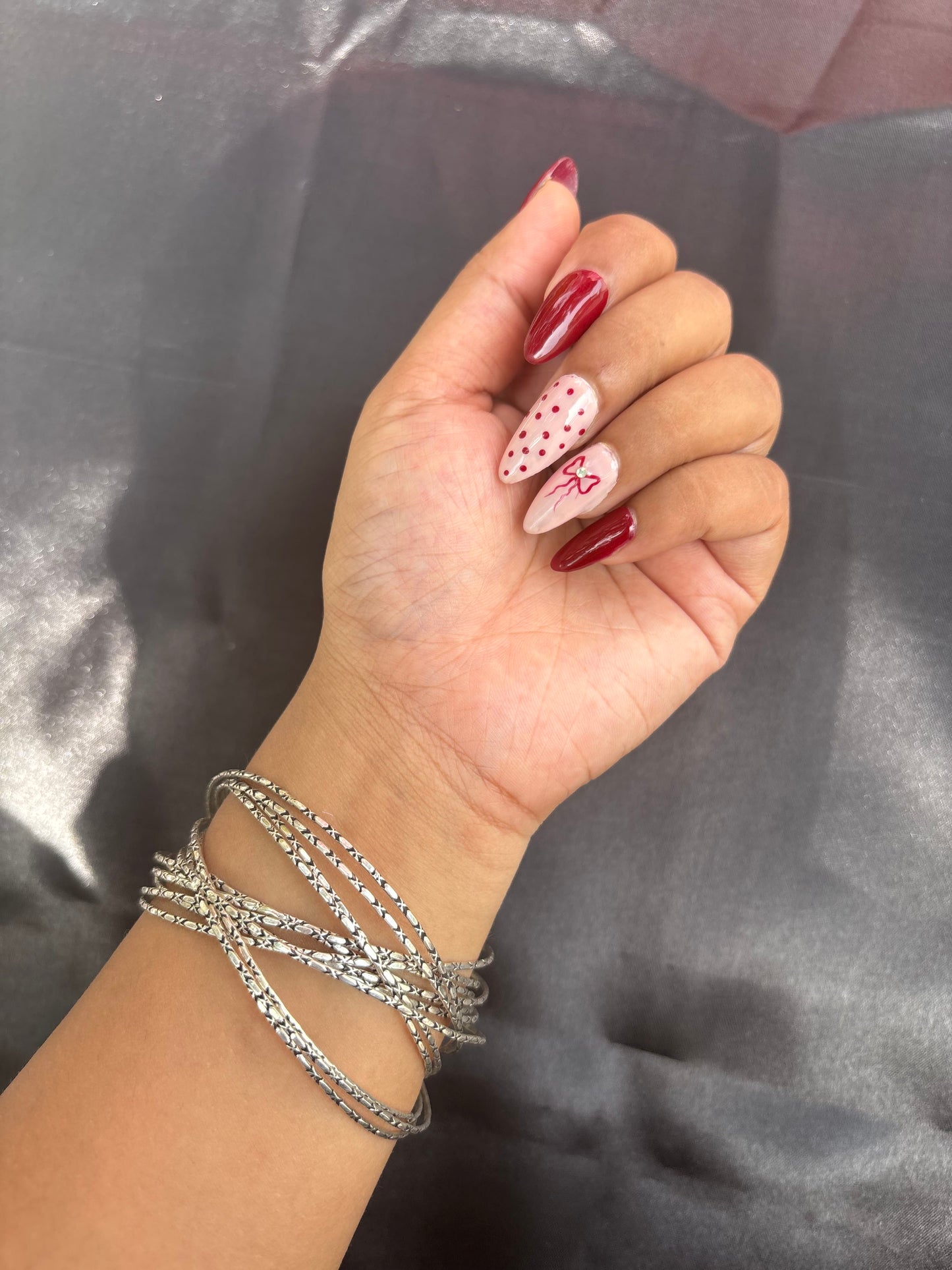 Multistring Statement 925 Silver Bangles