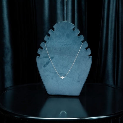 'N' Initial silver Pendant Chain