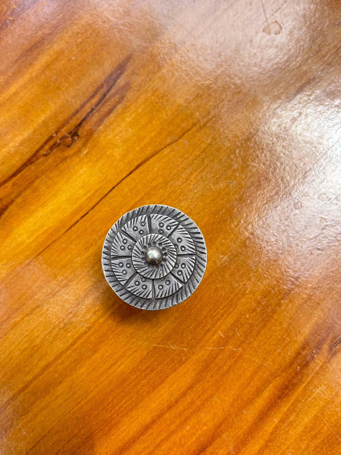Oxidised Geometric Adjustable 925 cocktail RIng