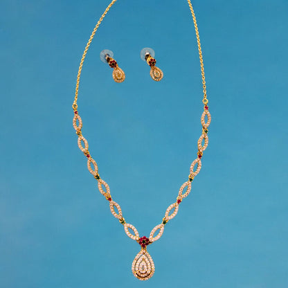 Petal Kiss - Rose gold necklace set
