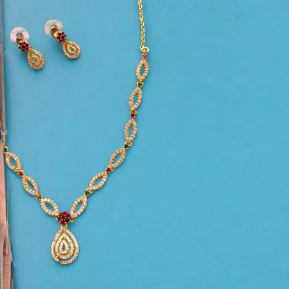 Petal Kiss - Rose gold necklace set