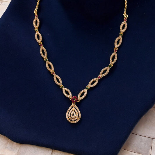 Petal Kiss - Rose gold necklace set