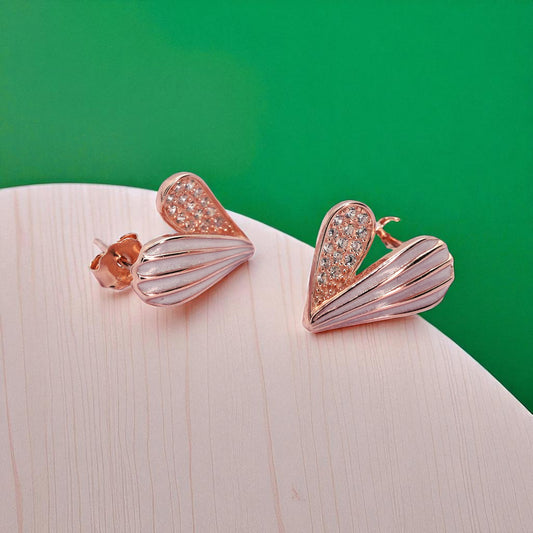 Radiant Petal rose gold earring