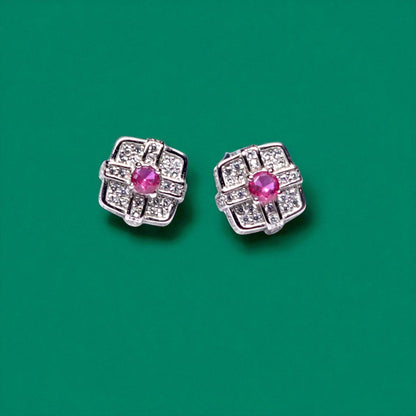 Radiant square pendant set
