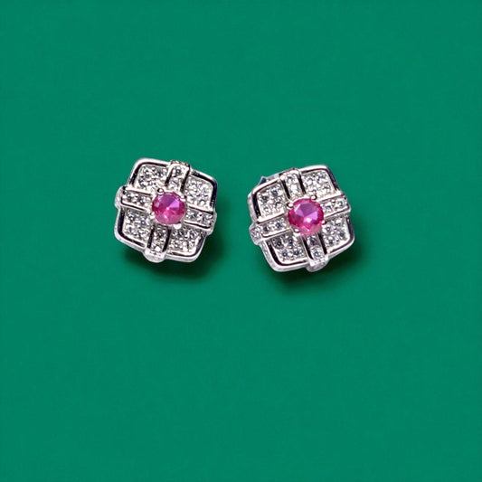 Radiant square pendant set