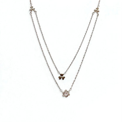 Double layer flower Necklace