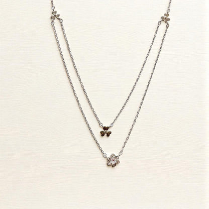 Double layer flower Necklace