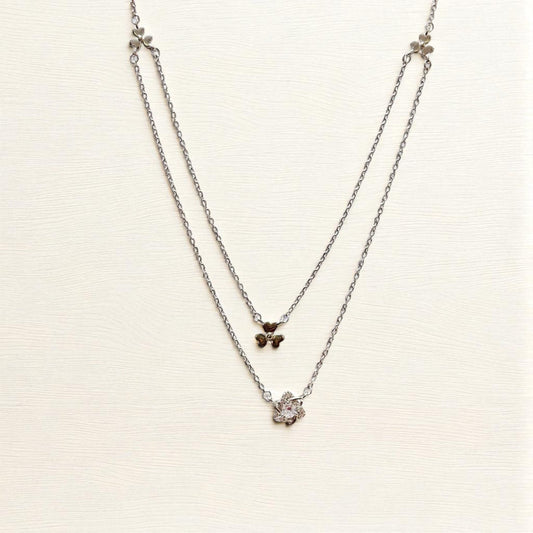 Double layer flower Necklace
