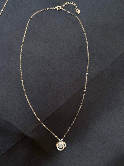 Rose Gold captured diamond Silver Set