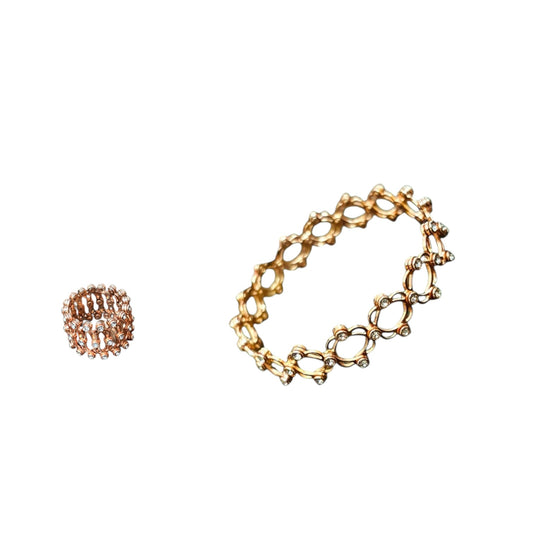 Rose Gold sterling silver kada convertible ring