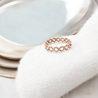 Rose Gold sterling silver kada convertible ring