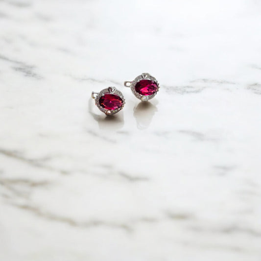 Ruby Silver Elegant Stud
