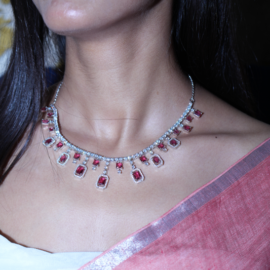 Shining Ruby Necklace set