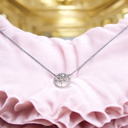 Silver Tree Pendant with box chain