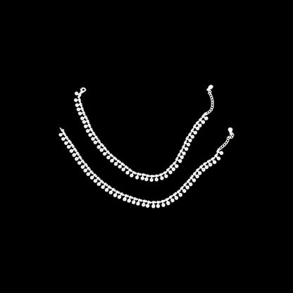 Solitaire Charm 925 sterling silver Anklet