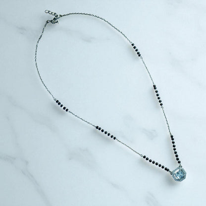 Solitaire silver Mangalsutra Necklace