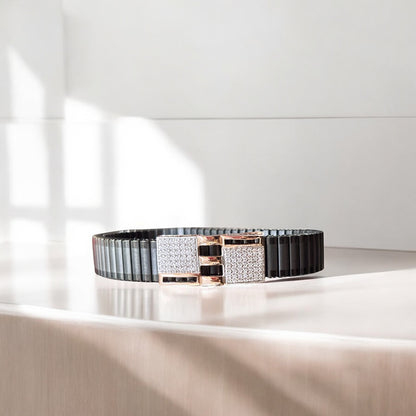 Rose gold Designer Rolex Men Silver Bracelet