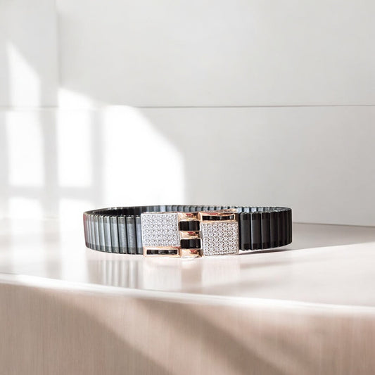 Rose gold Designer Rolex Men Silver Bracelet
