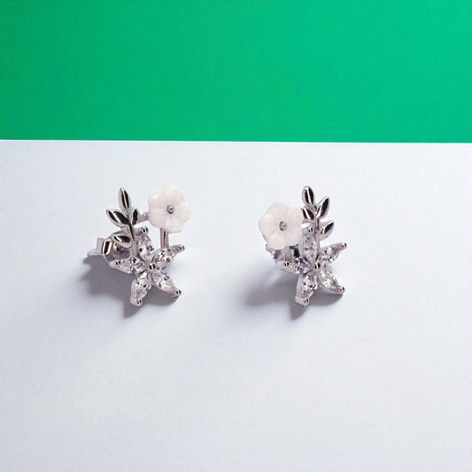 Star-Flower Sterling Silver Minimalist Earring