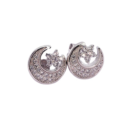 Star Moon Minimalist Earring