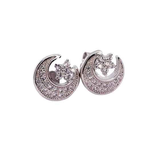 Star Moon Minimalist Earring