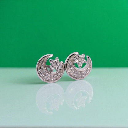 Star Moon Minimalist Earring
