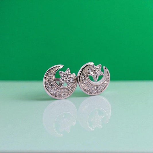 Star Moon Minimalist Earring