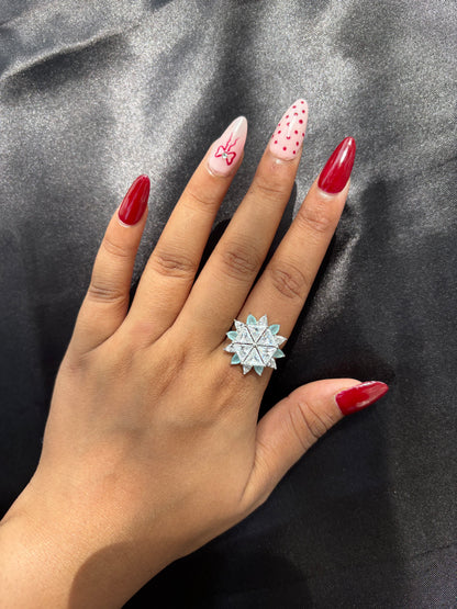 Stardust Wrap – 925 Silver Ring of Infinite Light