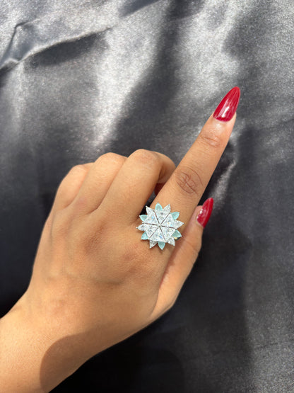 Stardust Wrap – 925 Silver Ring of Infinite Light