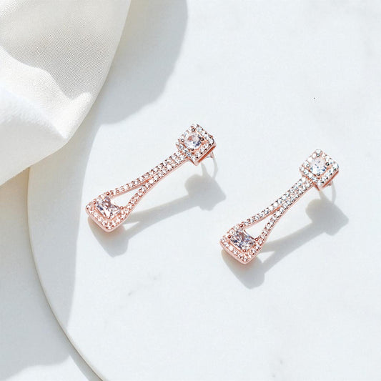 Statement 925 Rose Gold Silver Earring