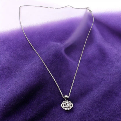 Sterling Silver Peacock in a shell pendant with chain