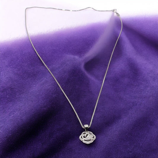 Sterling Silver Peacock in a shell pendant with chain