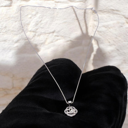 Sterling Silver Peacock in a shell pendant with chain