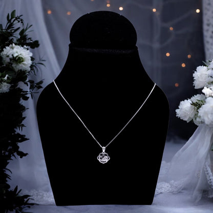 Sterling Silver Peacock in a shell pendant with chain