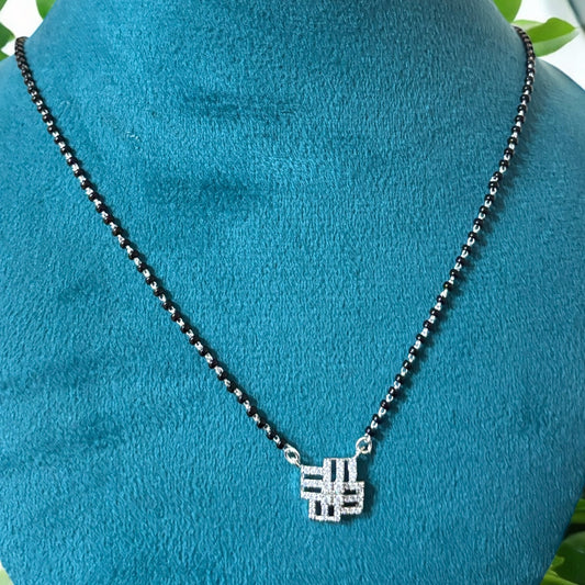 Swatik Emoji SIlver Mangalsutra