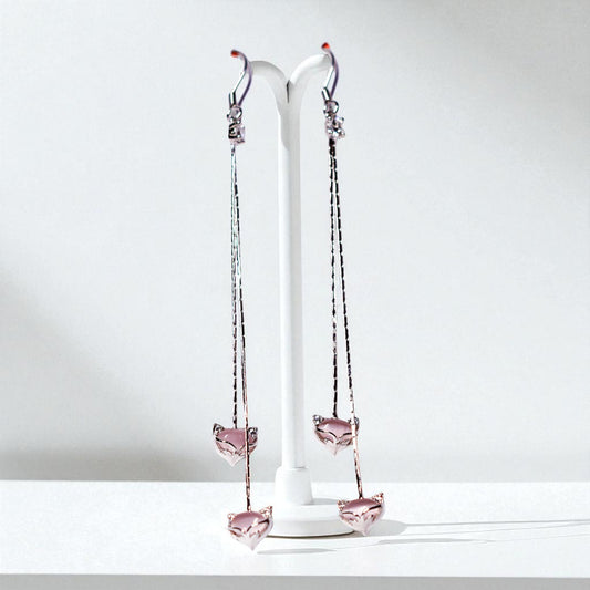The dangling 925 silver Meow Earrings