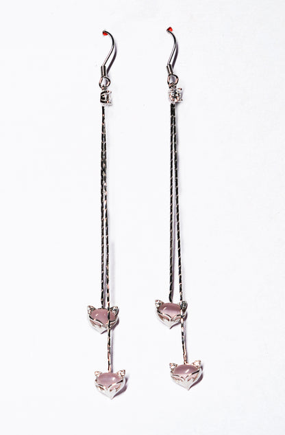 The dangling 925 silver Meow Earrings