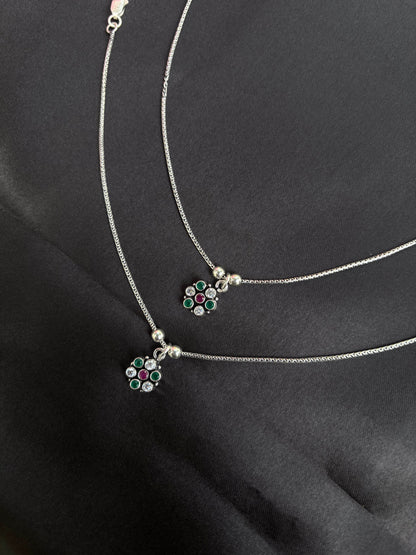 Traditional oxidised anklet