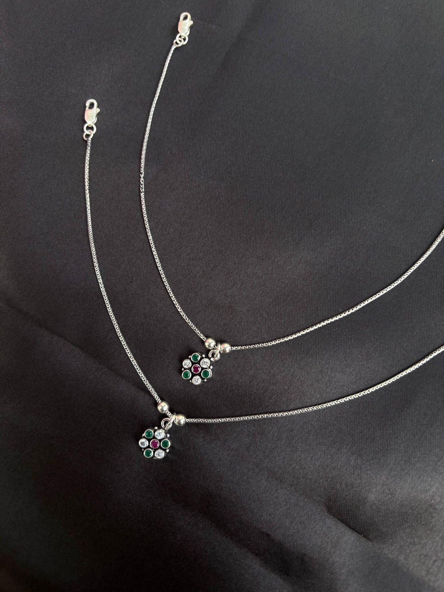 Traditional oxidised anklet