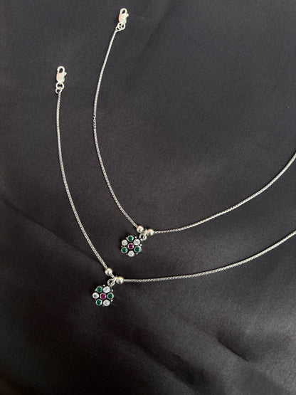 Traditional oxidised anklet