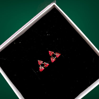 Triangle crystal Silver Earring