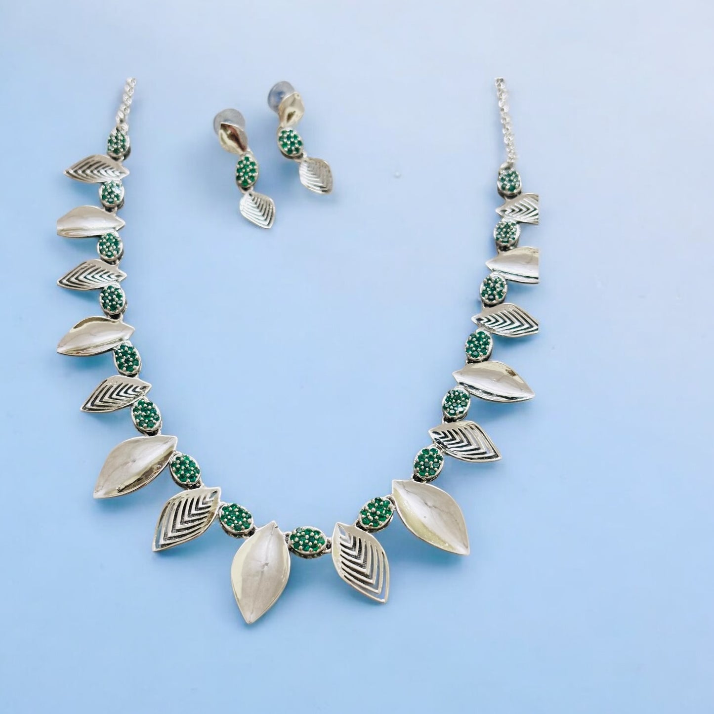 Tribal Statement 925 silver Necklace set