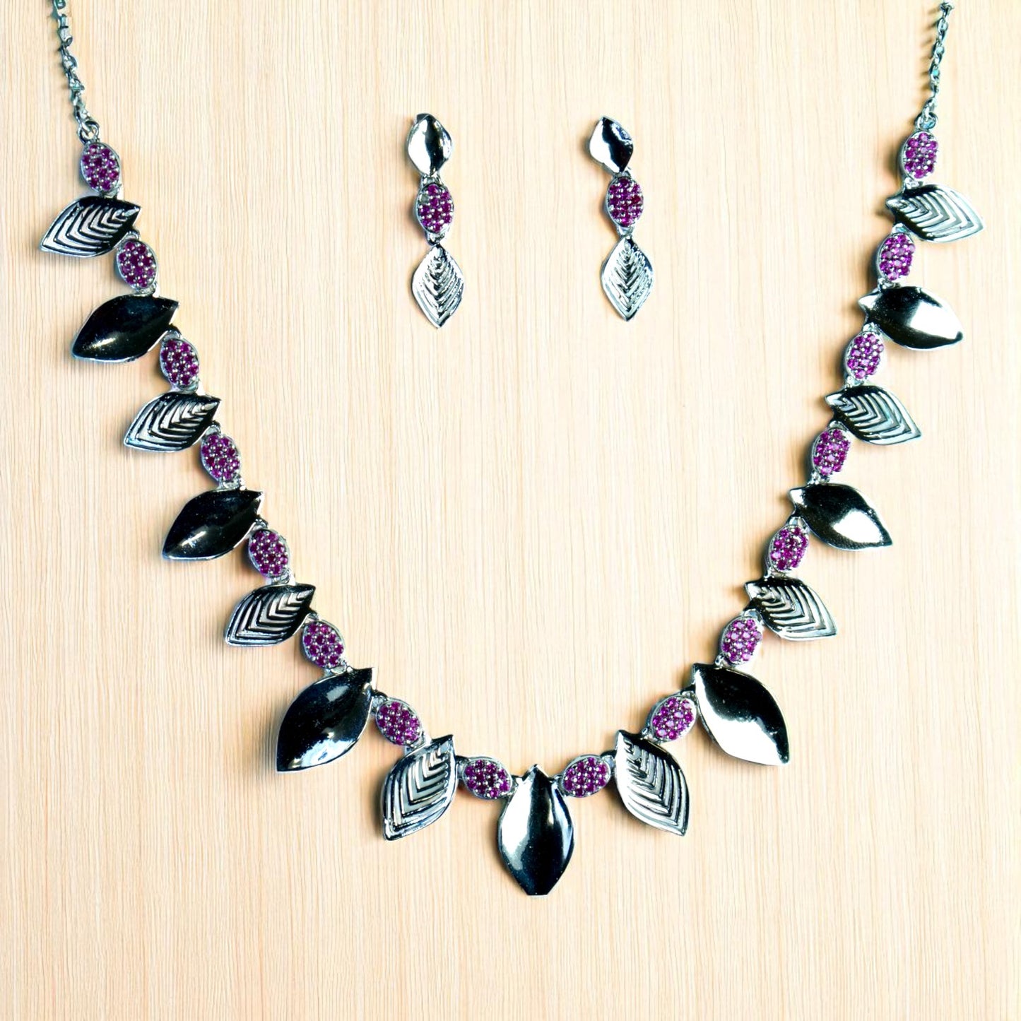 Tribal Statement 925 silver Necklace set