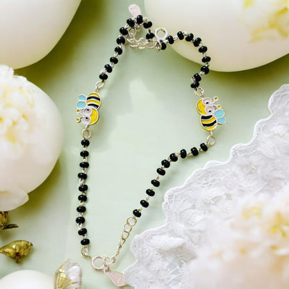 Honey Bee Kids Silver with Black beads Nazaria