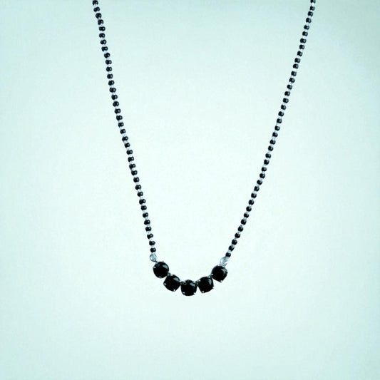 Black Studded Mangalsutra Necklace